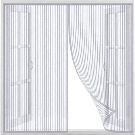 Moustiquaire - Magnétique - 120x120cm - Maille Ultra Fine - Fermeture Automatique - Blanc ENEVAOCT (1/4)