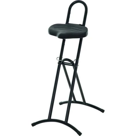 [GEBRAUCHT] B-Ware Stier Stehhilfe Arbeitshocker Sitzhilfe Klappbar Schwarz Pu Sitz Ergonomisch