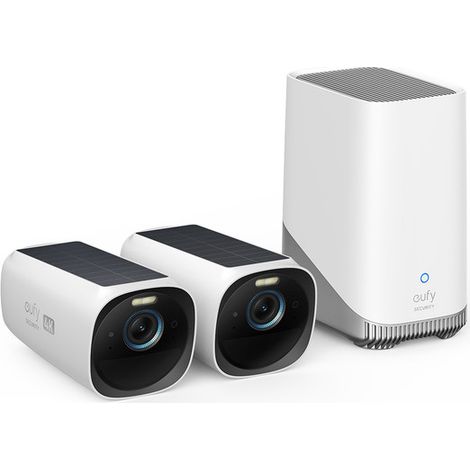 Caméra de surveillance eufyCam 3 4K – Vision nocturne couleur – Alimentation solaire – Reconnaissance faciale – Stockage local extensible (1/9)