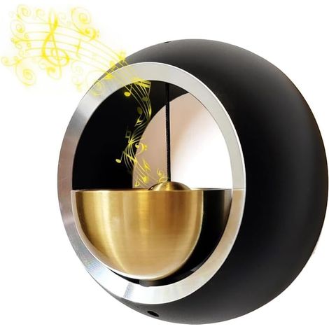 Cloche de Commerçant pour L'Ouverture de Porte, Carillon de Porte pour Les Entreprises Lors de L'Entrée, Cloches à Fixation Magnétique pour Porte, Installation Facile, Noir (1/5)