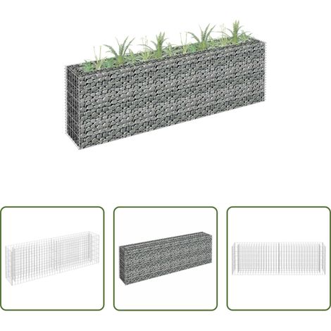Hochbeet -  Gabionen-Hochbeet Verzinkter Stahl 180×30×60 cm (1/5)