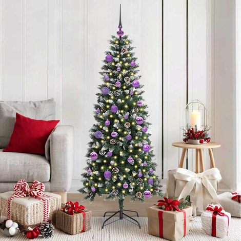 Künstlicher Weihnachtsbaum mit 150 LEDs mit Ständer Grün 150 cm (1/5)