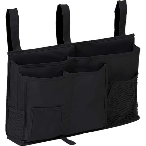 Caddy De Lit - Organiseur De Rangement Suspensé Pour Rails De Lit - 19,2 X 11,4 X 3,9 Pouces - Tissu Oxford Imperméable - 8 Poches - 1 Pièce (1/5)