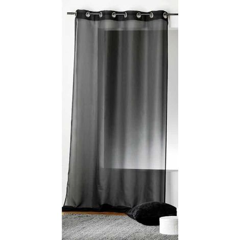 Voilage Chic uni design - 140x260cm - Noir