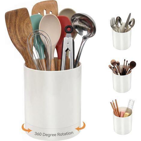 Porte-Ustensiles de Cuisine Rotatif 360°, 16,5 x 14,4cm (1/5)
