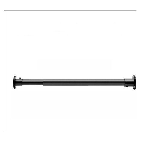 Tringle à vêtements extensible en acier inoxydable avec douilles de fixation pour placard et rangement Noir Diamètre 25 mm 50-80 cm (1/5)