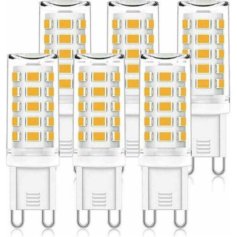 Lot de 6 Ampoules LED G9 3.5W Équivalent à 40W - Lumière Blanc Froid 6000K. (1/4)