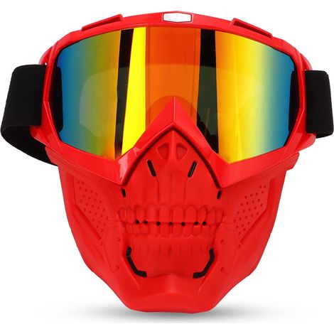 Skull - Masque de moto avec facial extraible, pour le cyclisme (1/5)