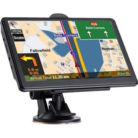 GPS per auto, navigazione GPS per auto, mappe aggiornate al 2024, touchscreen da 7 pollici, sintesi vocale, sistema di navigazione
