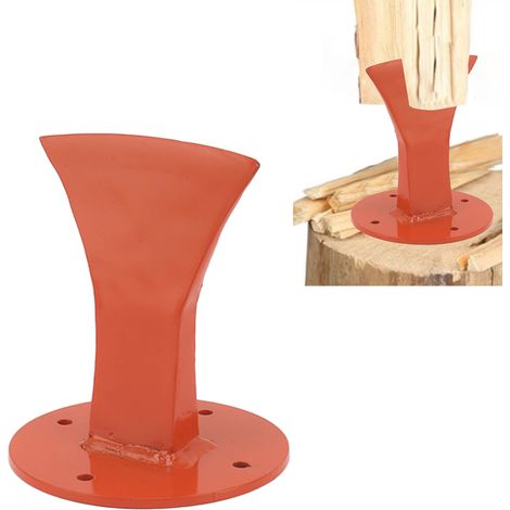 Fendeuse de bûches, outil de fendage du bois, fendeuse de bûches manuelle d'extérieur sûre, durable et à haut rendement, orange. (1/5)