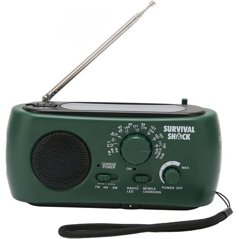 Radio Météo de la NOAA, Manivelle d'urgence avec Une Lampe Poche (1/5)