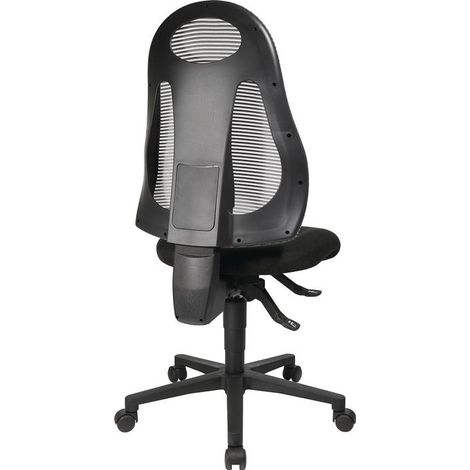 Chaise de bureau pivotante avec technologie synchronisée, noir/gris clair, hauteur réglable 420-530 mm, sans accoudoirs (1/2)