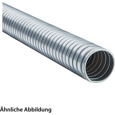 FLEXA FLEXAgraff-VA Metallschutzschlauch doppelt gefalztes Profil VA blank AD 14,0mm, ID 12,0mm doppelt gefalztes Profil, Mindestbiegeradius bewegt 190,0mm - 1 Meter