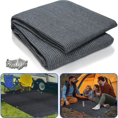 Wolketon Vorzeltteppich Zeltteppich Markisenteppich Campingausrüstung Zeltplane Wasserdichte Outdoor Campingteppich Zeltboden Picknickdecke Zeltunterlage Wohnwagen 250x500CM,Grau