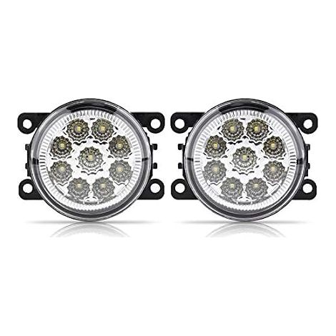 Feux de jour antibrouillard avant 9 LED voiture rond antibrouillard DRL (1/5)