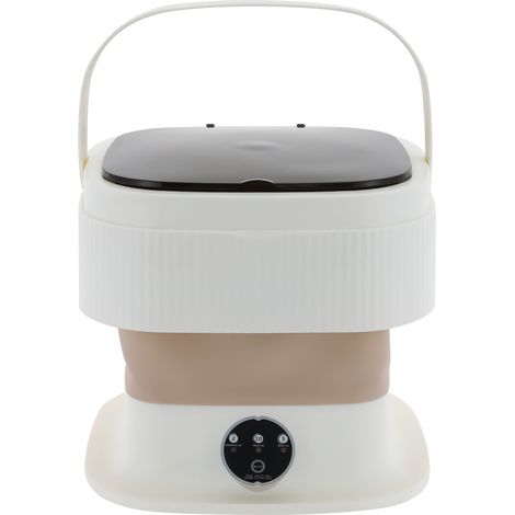 Machine à laver portable pliable - 10L - 40W - 320 tr/min - 3 modes - Pour camping, studio, voyage - Légère 2,1 kg - Couleur kaki (1/5)