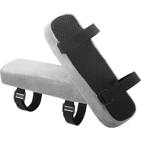Cojín de apoyo, cojín de codo de espuma de algodón, almohadillas para brazos para computadora de escritorio, para aliviar el dolor de brazo - Gris (1/5)
