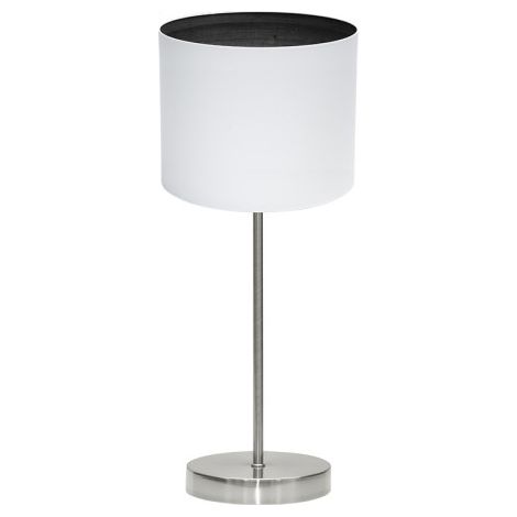 Lampada da tavolo Tatiana 1xe14 Nichel/legno bianco-nero 42x17x17 Cm (1/2)