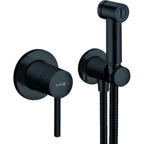 Kludi Bozz - Unterputzventil mit Handbidetbrause, Schwarz matt 389983976