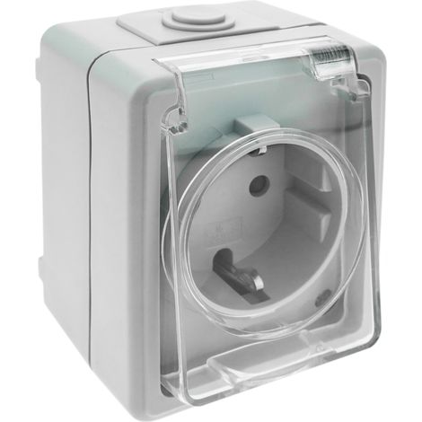 BeMatik - Base de superficie estanca IP54 16A 250V con schuko