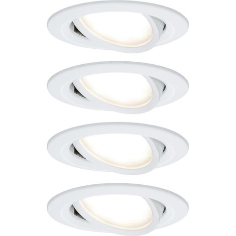 Paulmann 41307 Nova Coin Einbauleuchte 4er Set  LED LED 24 W Weiß (matt)
