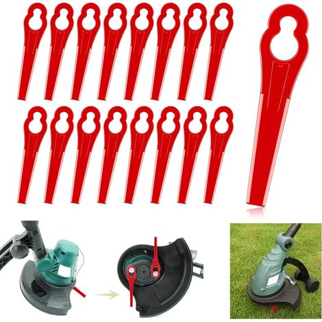 100pcs Replacement Plastic Blades Lawn Mower Edger Plastic Blades for Garden Lawn Edgers (1/5)
