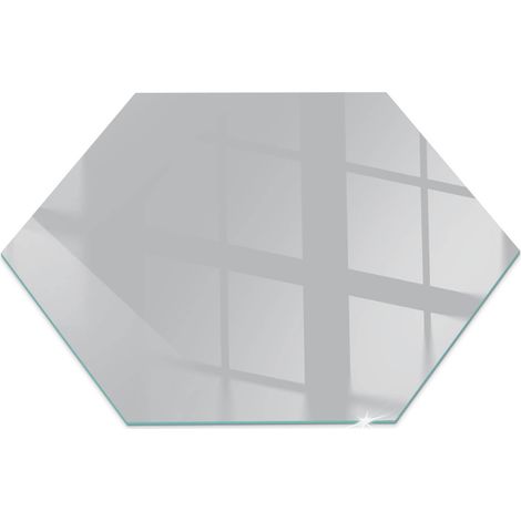 Piastra Decorativa in Vetro per Camino Vetro Resistente al Calore Protezione del Pavimento dal Calore Colore Grigio chiaro h40 cm (1/5)