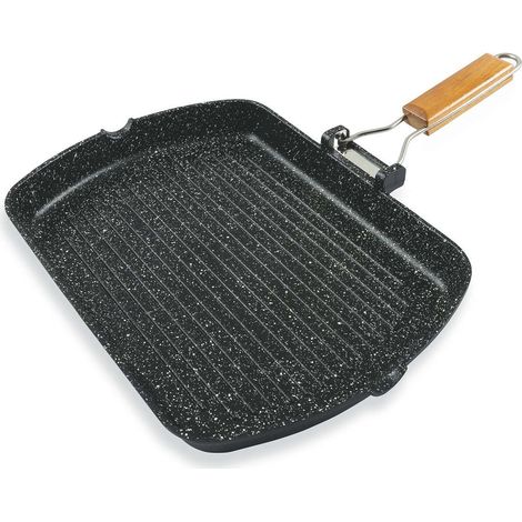 BISTECCHIERA 26X36 MANICO PIEGH.INDUZIONE NERA (1/5)