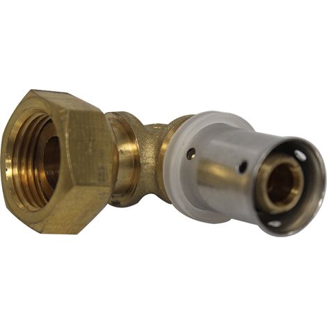 Coude multicouche à sertir écrou libre femelle (15/21) 1/2" - Ø16x2,0 - MULTIPEX (1/3)