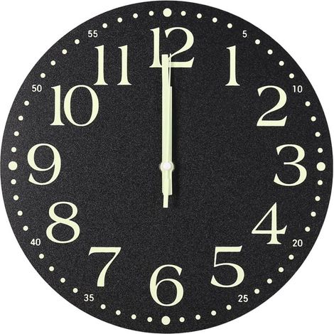 Orologio da parete silenzioso illuminato a batteria da 12 pollici per camera da letto (1/4)