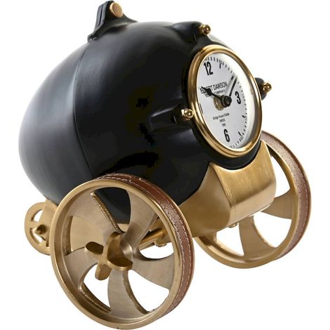 Horloge à poser élégance noir et doré pour intérieur chic - Noir et doré chic (1/4)