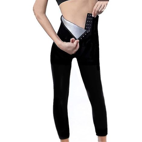 Damen-Jogginghose, hochgeschnittene, figurformende Shorts, warme Thermo-Sportleggings - M - Nine Points