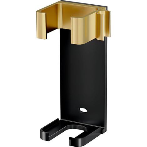 Supporto da parete per asciugacapelli, supporto adesivo in acciaio inox per piastra per capelli, organizzatore per bagno domestico (1/5)