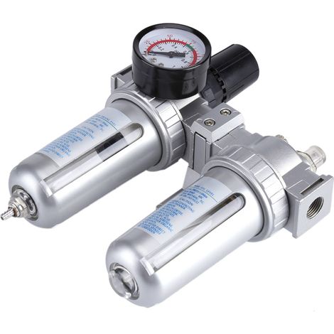 GARRYFIZH Filtre à air SFC300 3/8'', régulateur, outil de nettoyage et de séparation du piège à eau et de l'humidité