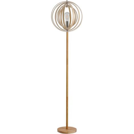 Lampadaire design BALL bois (1/5)