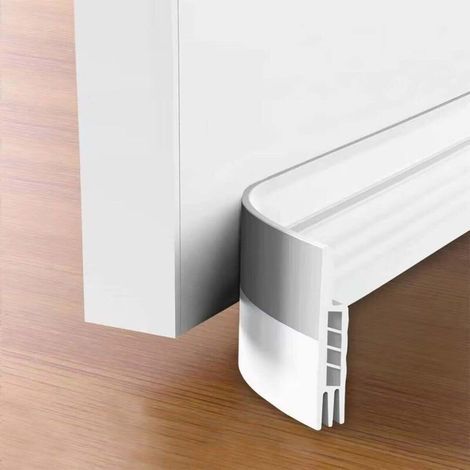 Boudin Porte - Joint Porte - Boudin Porte Isolant - Bas de Porte Isolant - Isolation Porte D'entrée - Joint Porte Entree - Rideau Thermique Isolant Anti Froid et Chaleur - 1m-1 pièce - Blanche (1/5)