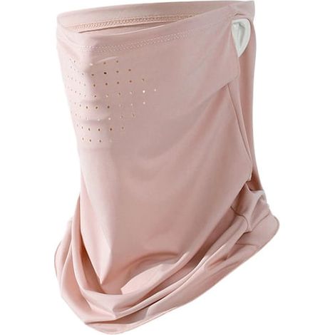 Maschera viso estiva da donna, traspirante, con protezione solare, scaldacollo sportivo, asciugamano/maschera per il viso con protezione solare - rosa