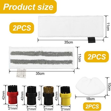 Packung mit 12 Mikrofasertüchern für Kärcher Easyfix Dampfreiniger, kompatibel mit SC1/SC2/SC3/SC4/SC5/SV7