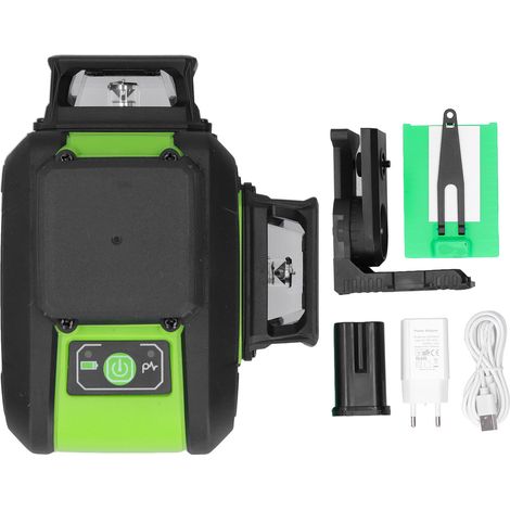 Niveau laser vert SW-333G à ligne automatique, outil de mesure de nivellement avec faisceau vert, alimentation secteur EU 100-240V, équipement de chantier précis pour réglage et alignement (1/5)