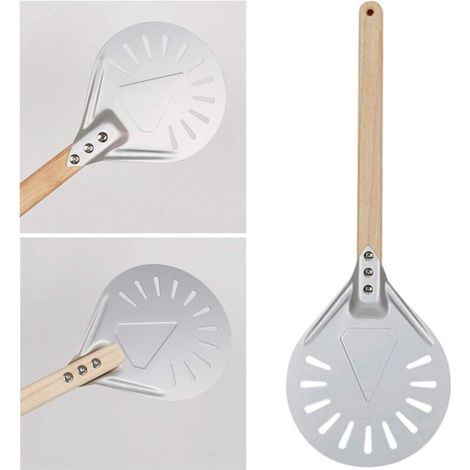 Pelle à pizza professionnelle, manche long, pelle à pizza perforée de 7/8/9 pouces, pelle à pizza, pelle à pizza en aluminium, petite - 8" 15,7" (1/4)
