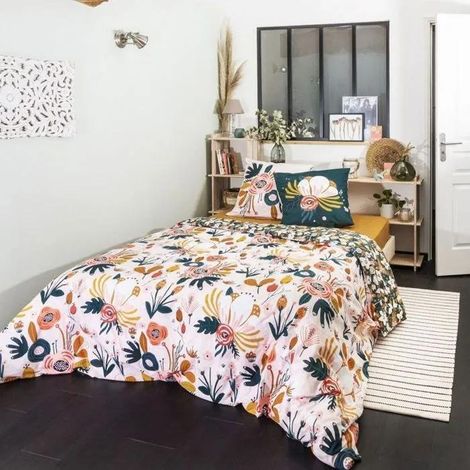 Actome Set Copripiumino 200x200 cm Cotone Stile Rustico Multicolore