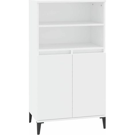 Maison Exclusive - Aparador alto madera contrachapada blanco 60x3 (1/5)