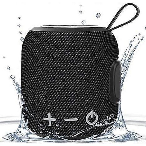 Enceinte Bluetooth, Enceinte Bluetooth portable, Mini enceinte sans fil Bluetooth 5.0 à double appairage (Noir) (1/4)