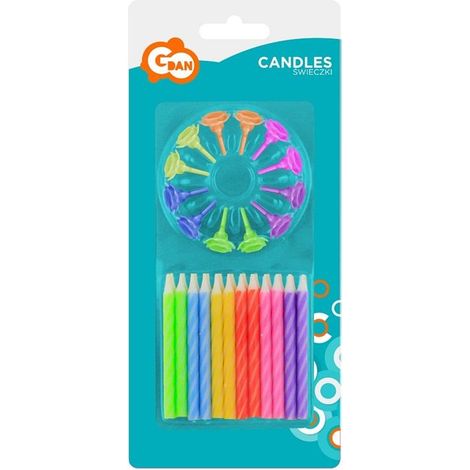 Candeline di compleanno a spirale, 24/12, 1 confezione