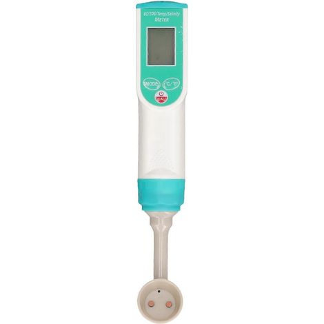 Digitales Salzgehaltmessgerät mit Löffel, Wasserqualitätstester, Temperatur-, TDS- und EC-Teststift für Salzwasser