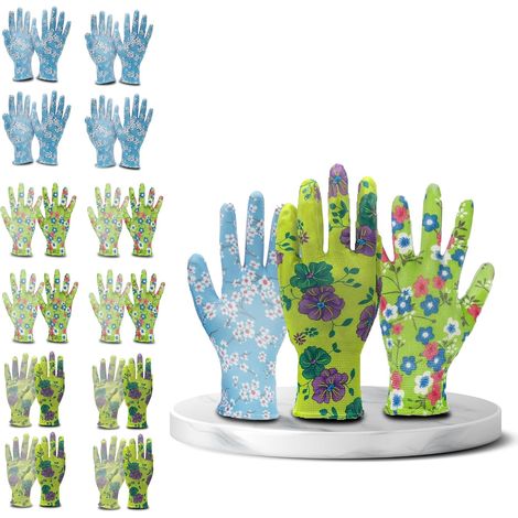 Gants de travail pour femme gants de jardinage femme taille 8 gants travail enfants Design floral cour nettoyage agriculture projets (1/5)
