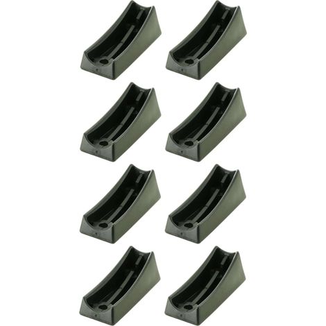 Cyclingcolors – 8x embouts de protection en plastique noir pour pieds de chaise Cantilever – Ø tube 22mm – Longueur 71mm – A visser