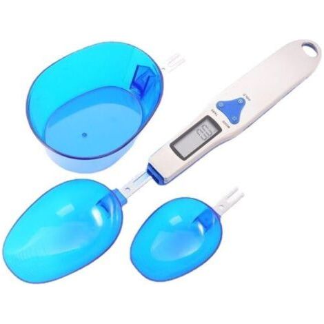 Mengshen Digital Kitchen Scale with 3 Measuring Spoons Weighing and Dry Liquid Ingredient Milk Tea Spice Flour 1.1lb/500g(0.1g) (1/5)