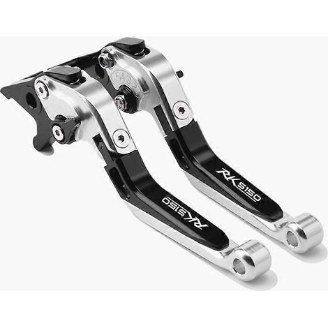 Compatible avec KYMCO Kwangyang RKS150 Racing X 150 : guidon réglable avec biellette de direction et cornet de frein modifiés (argent, noir, argent). (1/5)