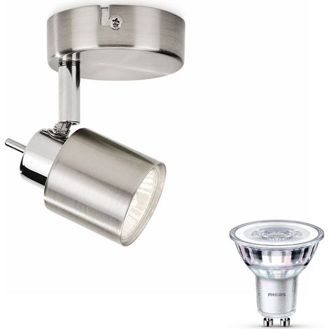 Philips Meranti Spot en saillie à 1 point lumineux GU10 (Chrome Mat) - Philips LED GU10 50W Non dimmable (1/5)